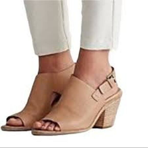 EILEEN FISHER Glance Leather Slingback Sandals Size 9.5 - Picture 1 of 6